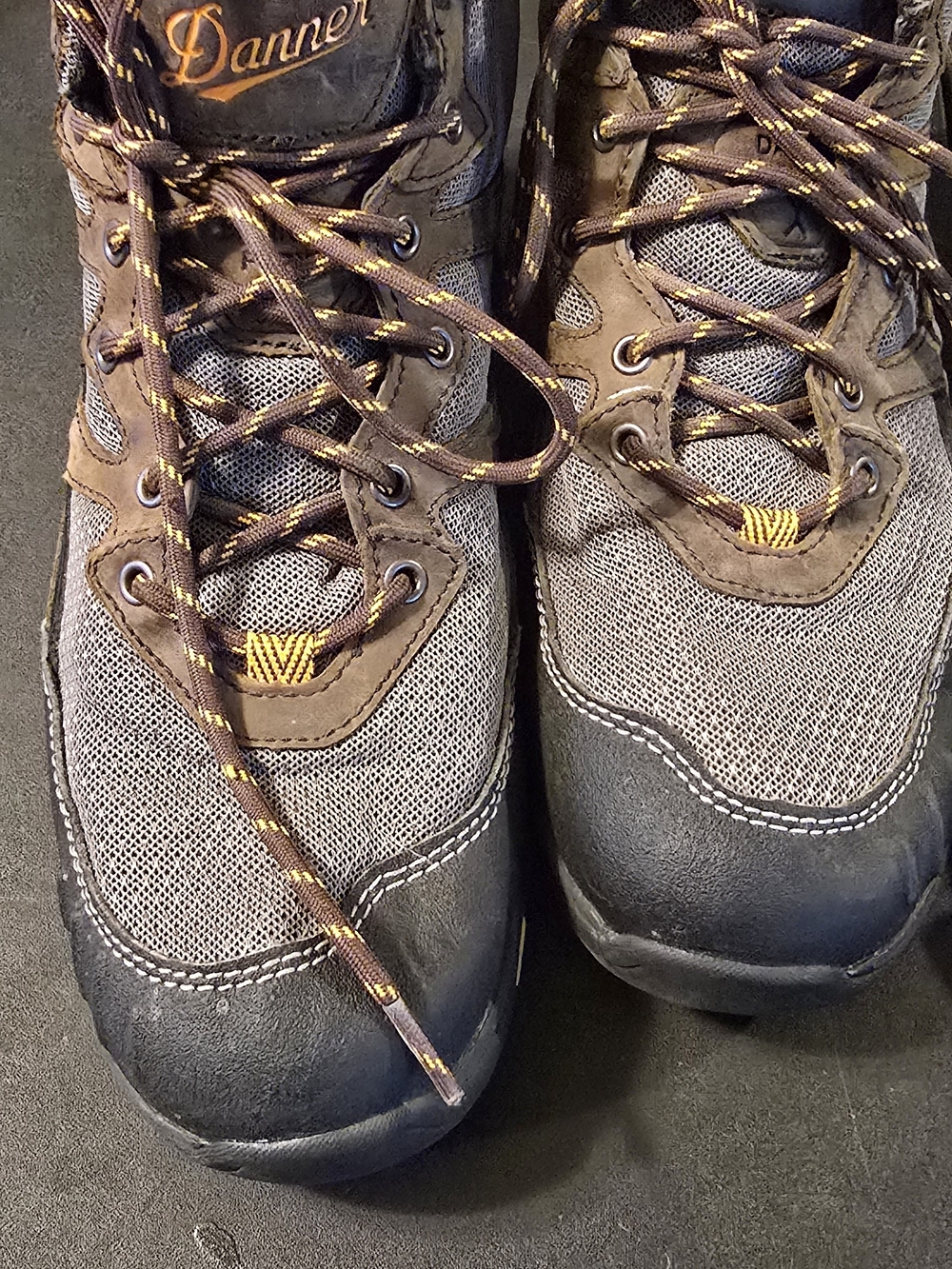 Danner Brown and Gray Men's Waterproof Hiking Boots